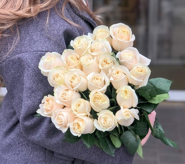 Букет из 15 нежной  розы